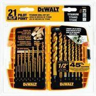 21 Piece Pilot Point┬« Titanium Drill Bit Set