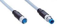 SENSOR/ACTUATOR CBL, 4P/M8 RCPT-PLUG, 1M