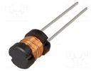 Inductor: wire; THT; 470uH; 500mA; 1.94Ω; ±10%; Ø7.5x9.5mm; vertical FERROCORE