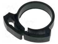 Fixing clamp; ØBundle : 18.5÷21mm; W: 5.9mm; polyamide; black HELLERMANNTYTON