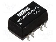 Converter: DC/DC; 1W; Uin: 21.6÷26.4V; Uout: 12VDC; Uout2: -12VDC AIMTEC