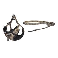 Dogness walking set leash 1,5m+harness for dog (moro), Dogness