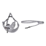 Cat set Dogness harness and leash 1,5m (Light Grey), Dogness