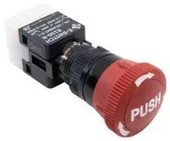 E-STOP SW, DPST-NC, 3A, 125VAC, 250VDC