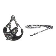 Cat set Dogness harness and leash 1,5m (Daisy Black), Dogness