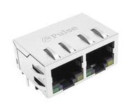 RJ45 CONN, RCPT, 8P8C, 2PORT, THT