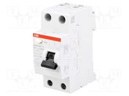 RCD breaker; Inom: 63A; Ires: 30mA; Max surge current: 250A; 230VAC ABB