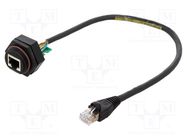 Adapter; 0.305m; RJ-Lnxx; PIN: 8; Cat: 10Base-T; Layout: 8p8c; IP67 MOLEX