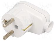 Connector: AC supply; male; plug; 2P+PE; 230VAC; 16A; white; PIN: 3 PLASTROL