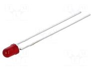 LED; red; 3mm; 3.4mcd; 60°; Front: convex; 1.5÷2.4VDC; No.of term: 2 BROADCOM (AVAGO)