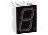 Display: LED; 7-segment; 14.2mm; 0.56"; No.char: 1; red; 0.4÷4.2mcd BROADCOM (AVAGO)