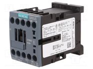 Contactor: 3-pole; NO x3; Auxiliary contacts: NC; 24VDC; 12A; 3RT20 SIEMENS