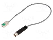 Sensor: inductive; 0÷2mm; PNP / NO; Usup: 10÷30VDC; 100mA; M8 male BAUMER