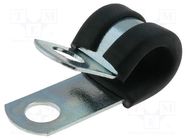 Fixing clamp; ØBundle : 9.5mm; W: 12.7mm; steel; Ømount.hole: 6.7mm ESSENTRA