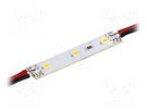 LED; white warm; 0.72W; 55lm; 12VDC; 120°; No.of diodes: 3; 50x10mm OPTOFLASH