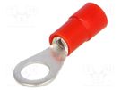 Tip: ring; M5; Ø: 5.2mm; 0.25÷1.5mm2; crimped; for cable; insulated BM GROUP
