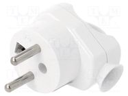Connector: AC supply; male; plug; 2P+PE; 250VAC; 16A; white; PIN: 3 PCE