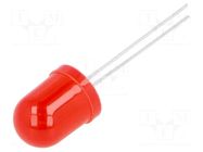 LED; red; 10mm; 45÷90mcd; 60°; Front: convex; 1.6÷2.6VDC LUCKYLIGHT