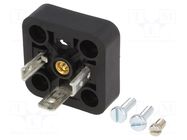 Connector: valve connector; socket; form A; 18mm; male; PIN: 3; 16A HIRSCHMANN