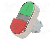 Switch: double; 22mm; Stabl.pos: 1; green/red; none; IP67; Pos: 2 SIEMENS