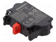 Contact block; 22mm; 3SU1.5; front fixing; spring clamps SIEMENS