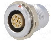 Connector: circular; 1B; socket; female; PIN: 7; soldering; 7A LEMO