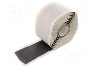 Tape: self-amalgamating; grey; 38.1mm; L: 1.52m; butyl caoutchouc 3M