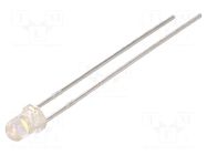 LED; white cold; 3mm; 10000÷12000mcd; 20°; Front: convex; 3.5÷4VDC LUCKYLIGHT
