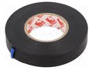 Tape: electrical insulating; W: 15mm; L: 33m; Thk: 0.13mm; black SCAPA