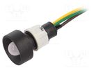Indicator: LED; recessed; yellow/green; 24VDC; 24VAC; Ø13mm; IP40 POLAM-ELTA