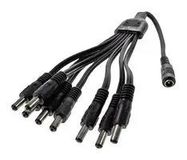 BARREL PWR CORD, 8X 2.1MM PLUG-RCPT, BLK