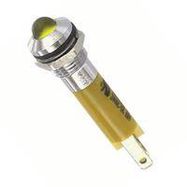 PANEL MOUNT INDICATOR, LED, 8MM, YELLOW, 24V