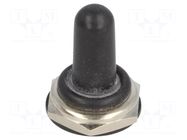 Cap; -20÷50°C; Actuator colour: black; 600H; Nut: hexagonal APEM