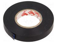 Tape: electrical insulating; W: 12mm; L: 33m; Thk: 0.13mm; black SCAPA