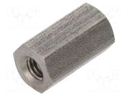 Screwed spacer sleeve; 10mm; Int.thread: M3; hexagonal DREMEC