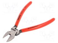 Pliers; polished head,PVC coated handles,return spring; 160mm KNIPEX