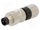 Connector: M8; male; PIN: 3; straight; for cable; plug; IP68; 75V IFM ELECTRONIC