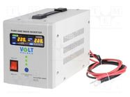 Converter: DC/AC; 500W; Uout: 230VAC; Out: AC sockets 230V; 0÷40°C VOLT POLSKA