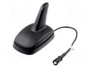 Antenna; automotive,SHARK; AM,FM; RAKU II female; 2dB; 5dB; black 4CARMEDIA