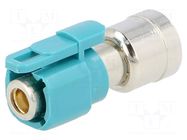 Cable: coaxial antenna; Fakra plug,ISO socket 4CARMEDIA