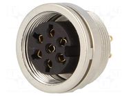 Connector: M16; socket; female; PIN: 7; 5A; 250V; soldering; IP40 LUMBERG