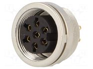 Connector: M16; socket; female; PIN: 7; 5A; 250V; soldering; straight LUMBERG