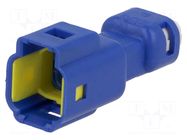 Connector: wire-wire; plug; male; E-Seal 560; PIN: 2; IP67; blue; PBT EDAC