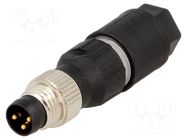 Connector: M8; male; PIN: 3; 40V; IP65,IP67; straight; for cable LAPP
