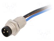 Connector: M8; male; PIN: 3; 60V; IP65,IP67; straight; socket; 4A LAPP