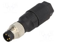 Connector: M8; male; PIN: 4; 30V; IP65,IP67; straight; for cable LAPP