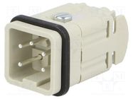 Connector: HDC; male; EPIC H-A; PIN: 5; 4+PE; size H-A 3; 23A; 400V LAPP