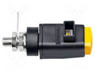 Laboratory clamp; yellow; 300VDC; 16A; screw,spring clamp; nickel SCHÜTZINGER