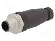 Connector: M12; plug; PIN: 4; male; straight; IP67; screw terminal LAPP