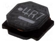 Inductor: wire; SMD; 4.7uH; Ioper: 2A; 60mΩ; ±20%; 4.9x4.9x2mm FERROCORE
